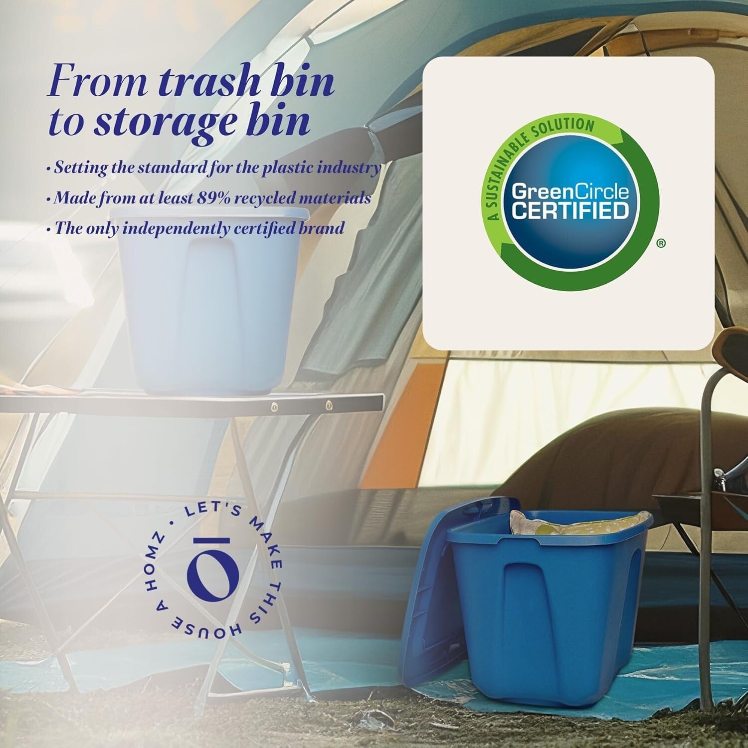 4-Pack Heavy Duty 18 Gallon Plastic Storage Bins - Durable & Water-Resistant