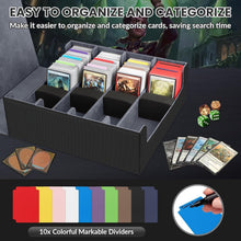 Load image into Gallery viewer, Waterproof 4-Row Card Deck Case for Magic Cards with Colorful Dividers Included