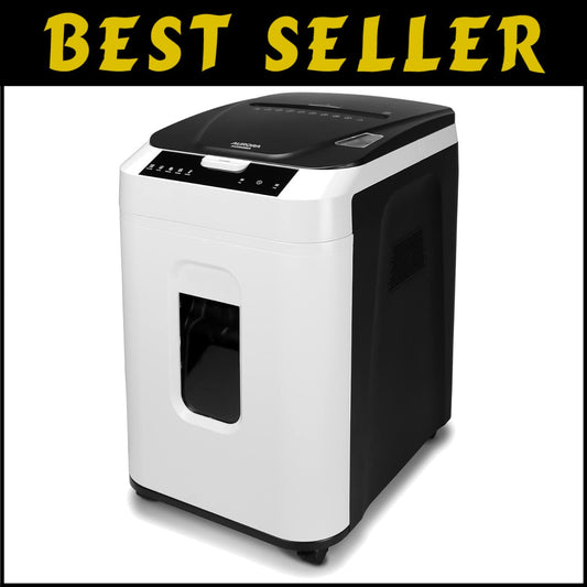 Advanced 200-Sheet Micro-Cut Paper Shredder with Continuous Use & LED Alerts