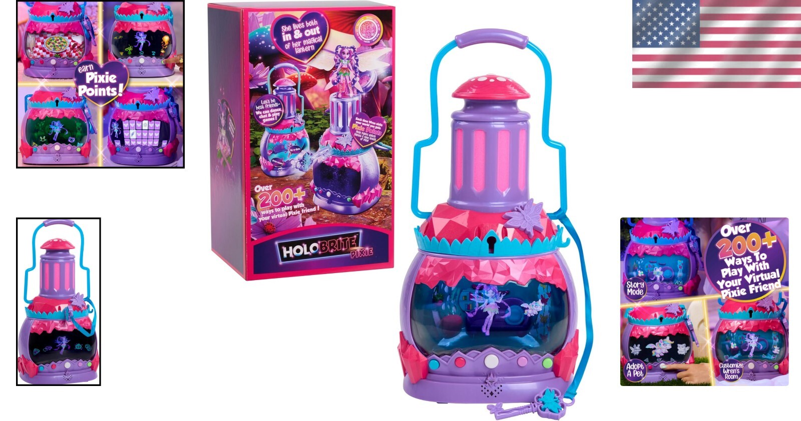 Fantasy HOLOBRITE Pixie Lantern: Dual Worlds of Digital Fun & Real-Life Doll
