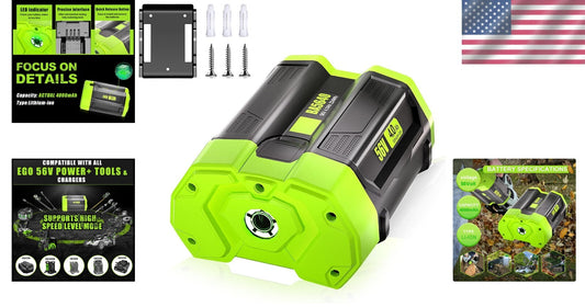 Durable 56V 4.0Ah EGO Replacement Battery with Power Indicator & Storage Holder
