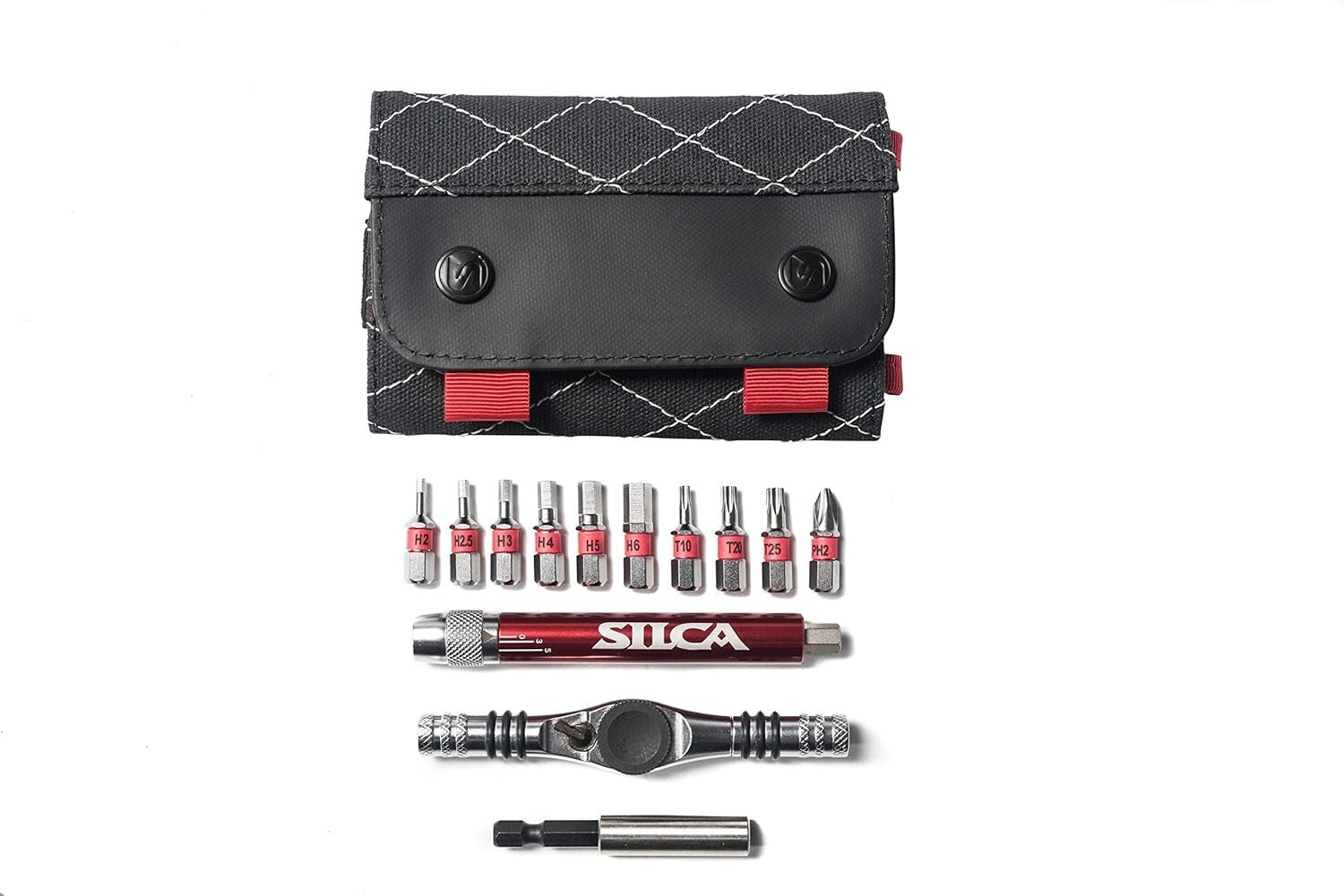 T-Ratchet + Ti-Torque Kit: Complete 10-Piece S2 Hex/Phillips Set in Canvas Case
