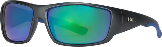 Performance Polarized Sunglasses for Sports & Fishing - Green Mirror/Matte Black