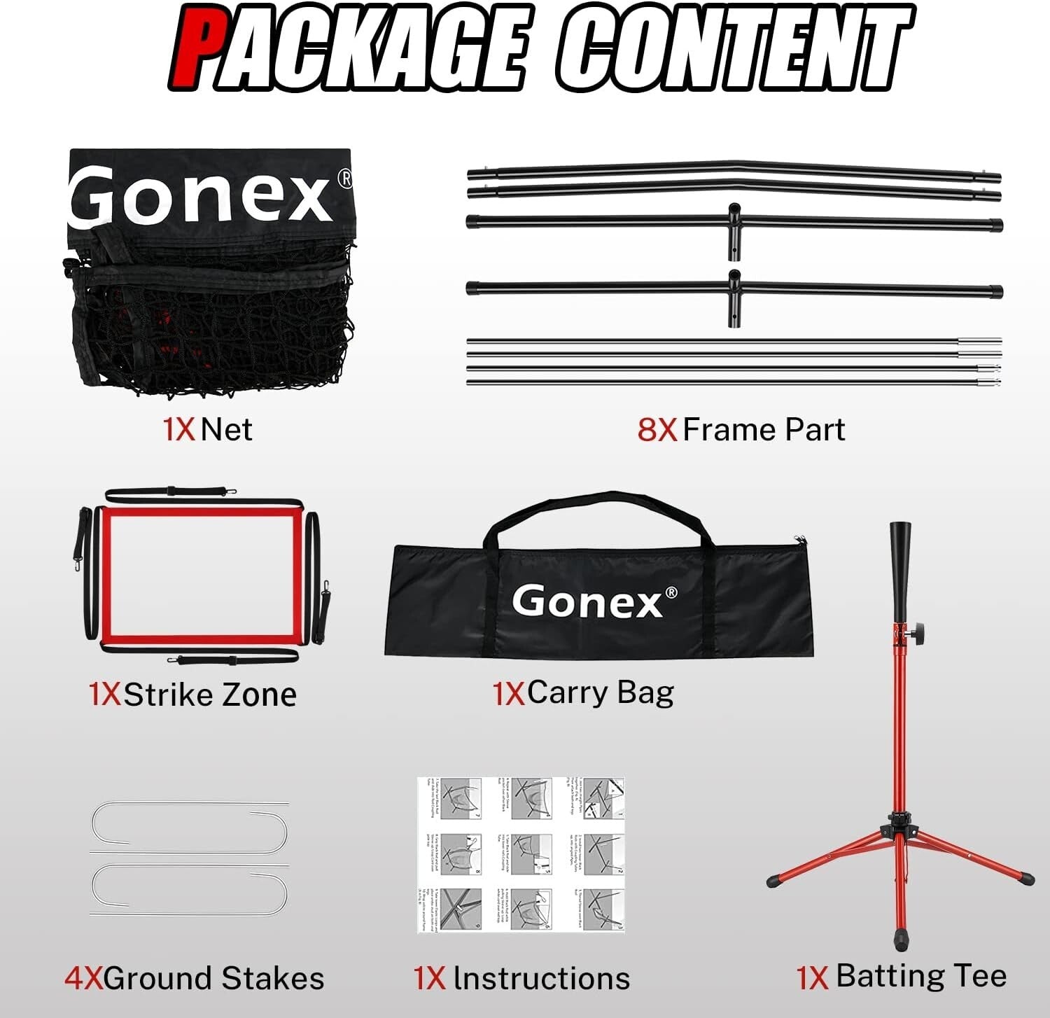 Durable 7' x 7' Softball Practice Net with High-Strength Frame & Carrying Bag