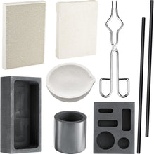 Load image into Gallery viewer, Complete Melting &amp; Casting Kit for Gold, Silver &amp; Copper - 9 Graphite Pieces