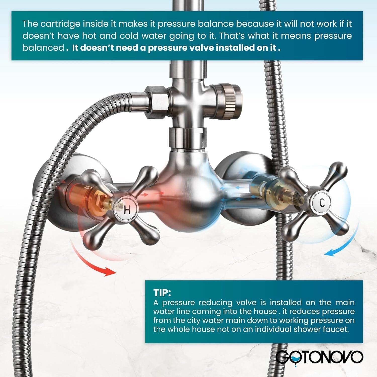 Brushed Nickel 2-Function Shower Fixture with Handheld and Rainfall Shower Head