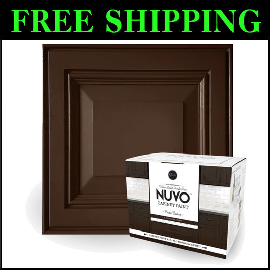 Nuvo Cabinet Makeover Kit: Easy DIY Set, Rich Dark Brown - Quick Transformation