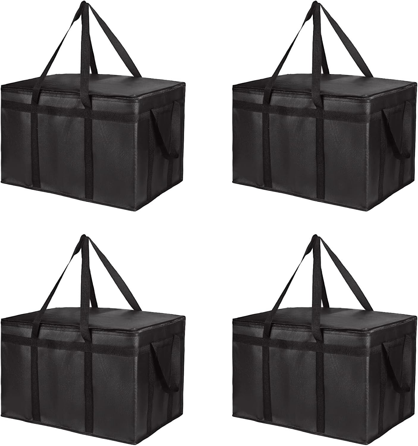 Spacious Insulated Grocery Bags Set of 4 - Store Hot & Cold Items Safely