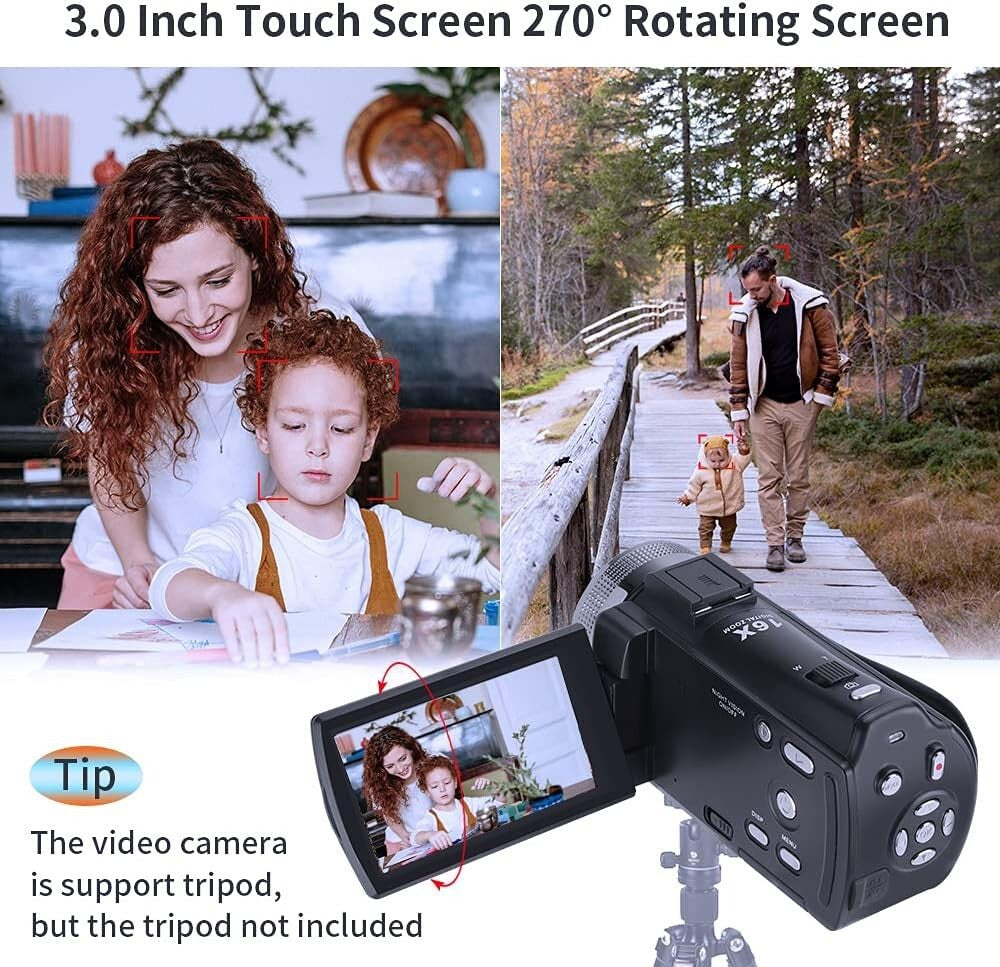 Infrared Night Vision 1080P Camcorder with 16GB Memory - Perfect for Adventurers