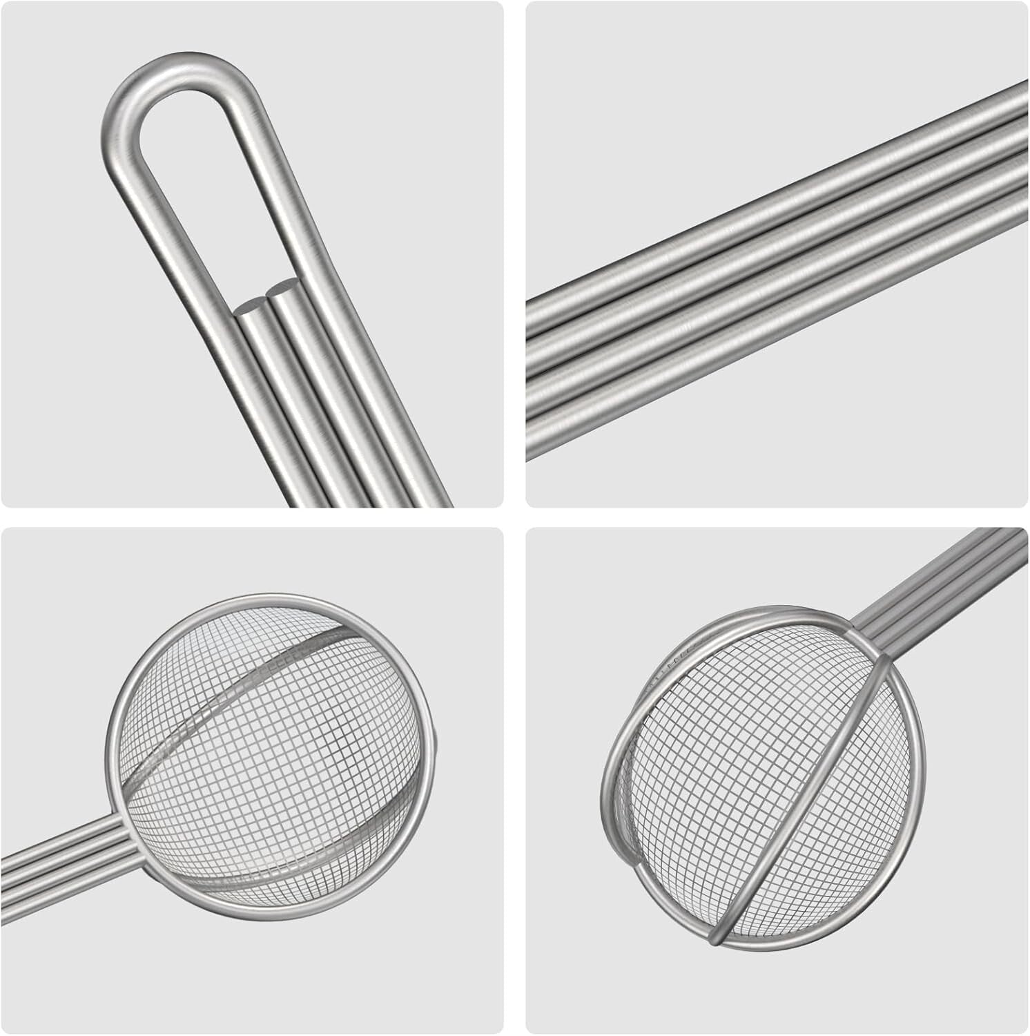 42" Stainless Steel Stirring Paddle & 40" Mesh Skimmer Cooking Set