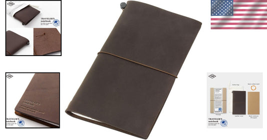 Classic Traveler's Notebook with Customizable Leather Cover - Ideal for Writers