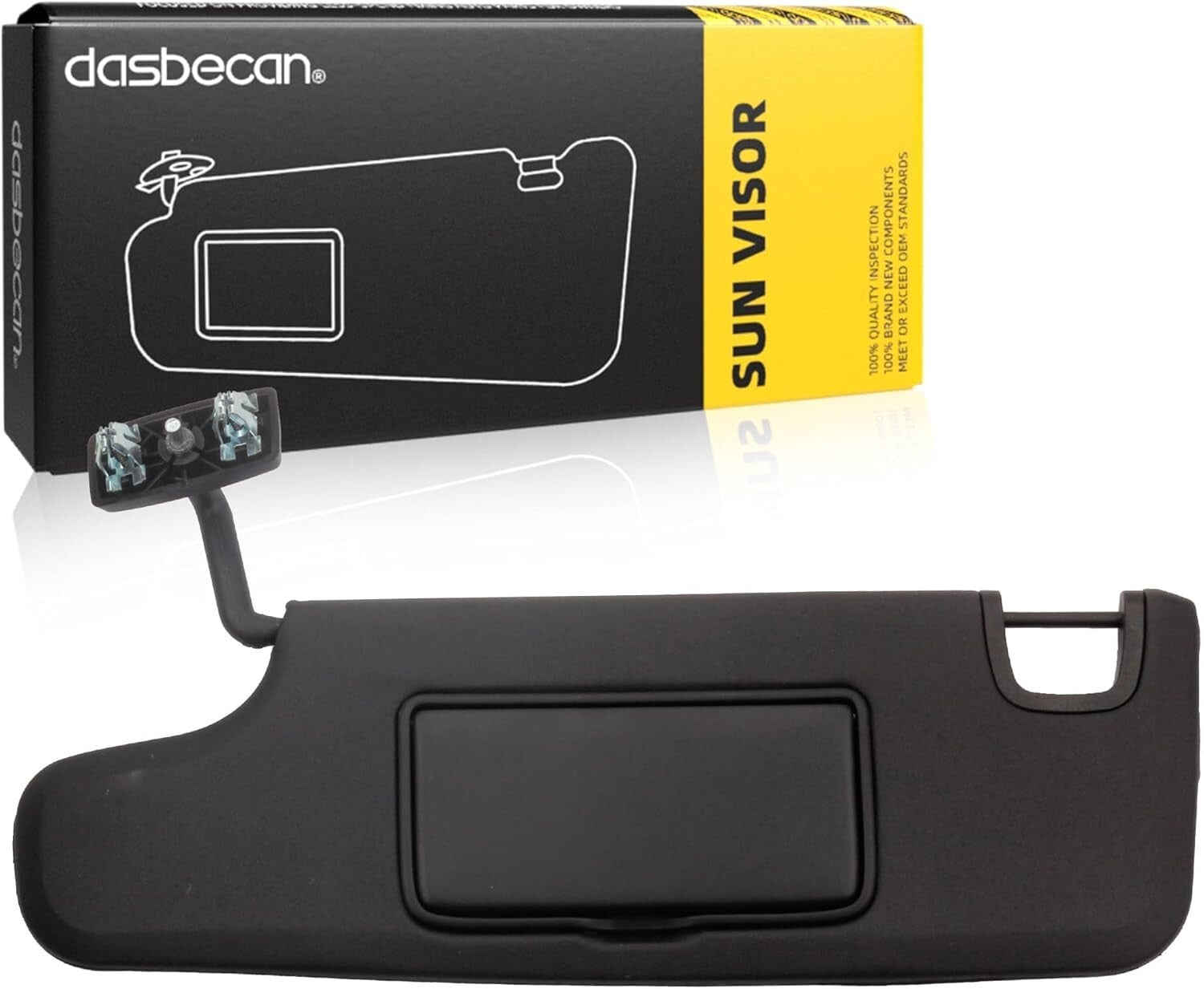 Durable Black Sun Visor for 2007-2018 Jeep Wrangler JK - Improved Bayonet Torque