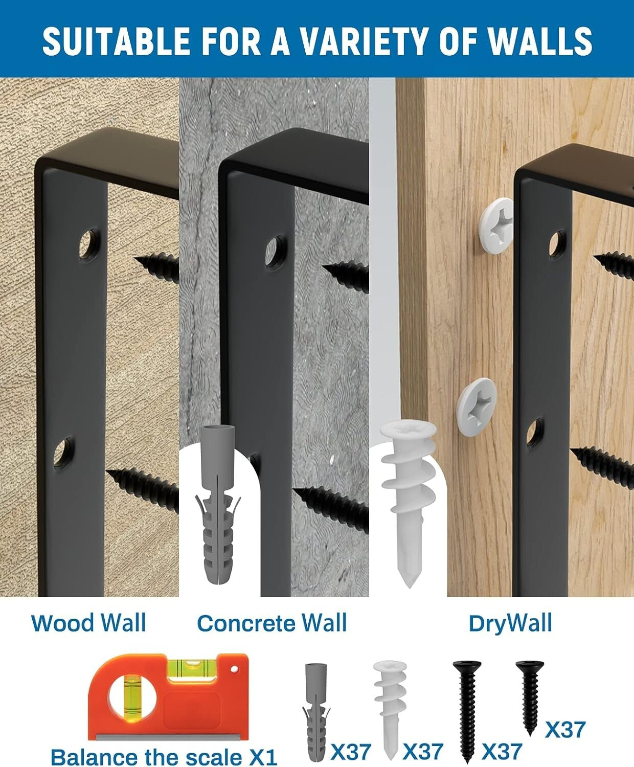 Versatile 12 Pack 14 Inch Steel Shelf Brackets with Easy Installation Guide