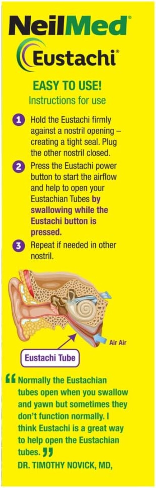 Portable Eustachian Tube Exerciser with Carrying Case - Treat Ear Pressure