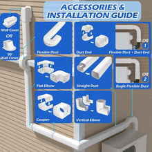 Load image into Gallery viewer, Waterproof Mini-Split Line Set Cover 3-Inch x 17 Feet - Durable PVC Solution