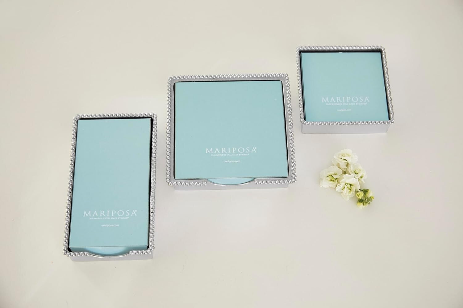 Classic Silver Napkin Holder with Beaded Design - Eco-Friendly Gift Idea