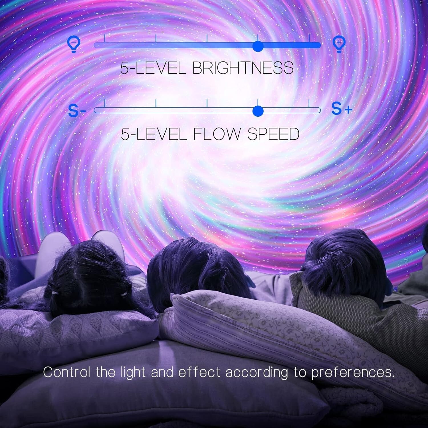 Bluetooth Galaxy Light Projector with 33 Modes & Remote Control for Home Decor