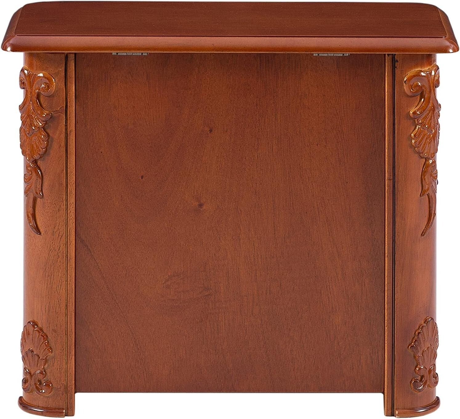 Compact Woodbury Mahogany Step Stool with Hidden Storage - Bedroom Elegance