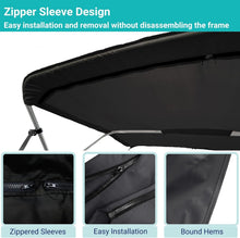 Load image into Gallery viewer, Waterproof Marine Grade 4 Bow Bimini Top Cover - Easy Installation &amp; 9 Colors