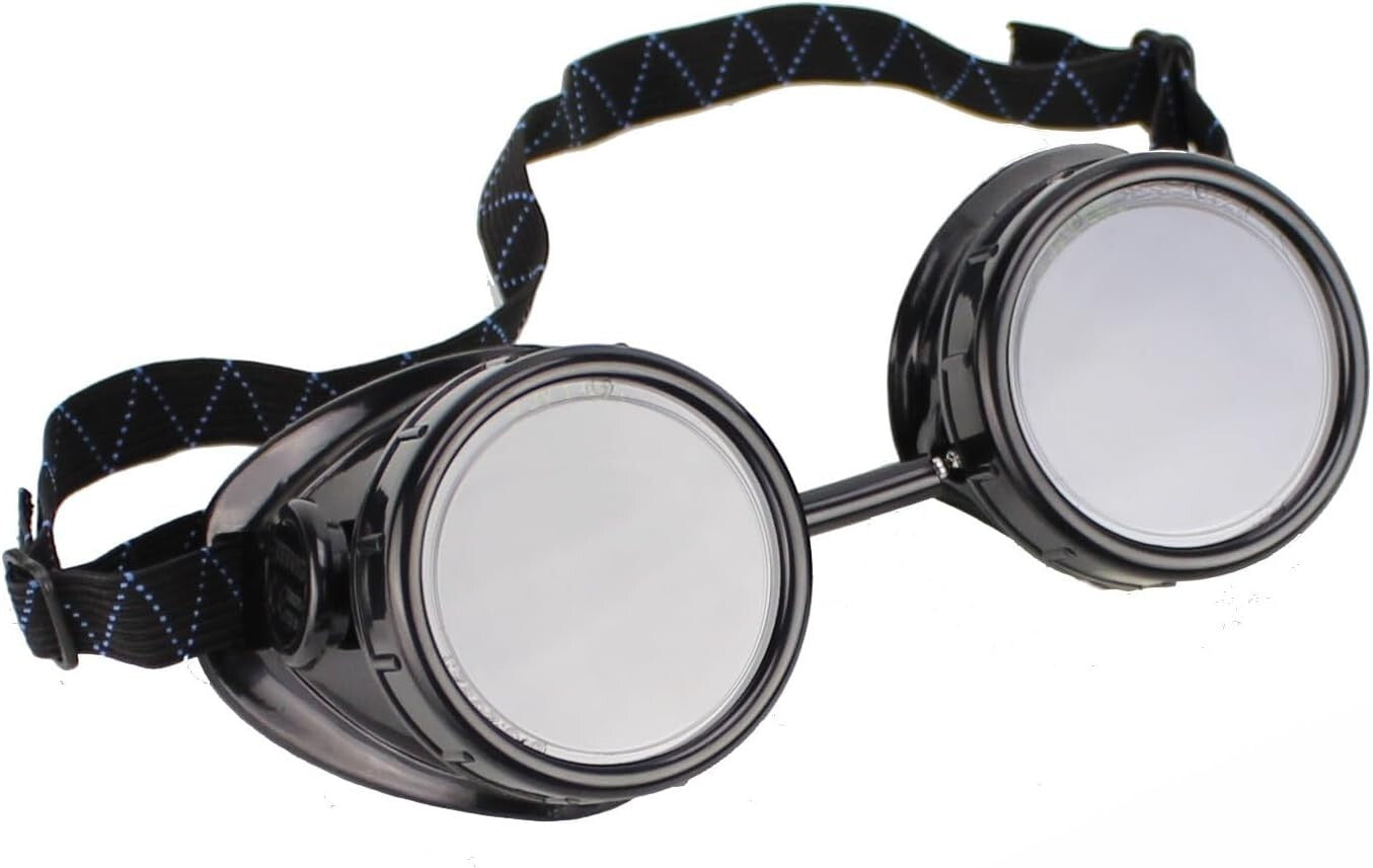 Industrial Quality Adjustable Welding Goggles with UV Protection & Scratch Re...