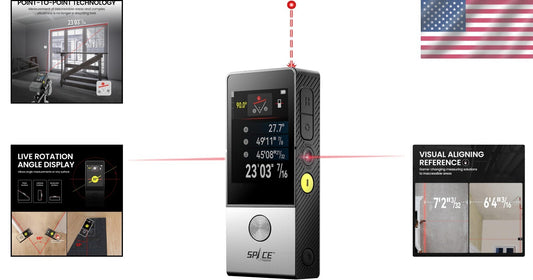 Advanced Laser Measurement Tool with Live Angle Display & App Synchronization