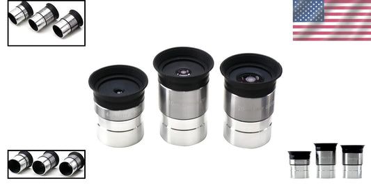 1.25 inch High-Grade Optical Telescope Eyepiece Set: Three Focal Lengths for All