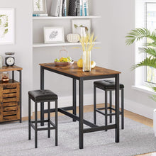 Load image into Gallery viewer, Backless Black Counter Bar Stools - Set of 2, Durable PU Leather, 24.4" Height