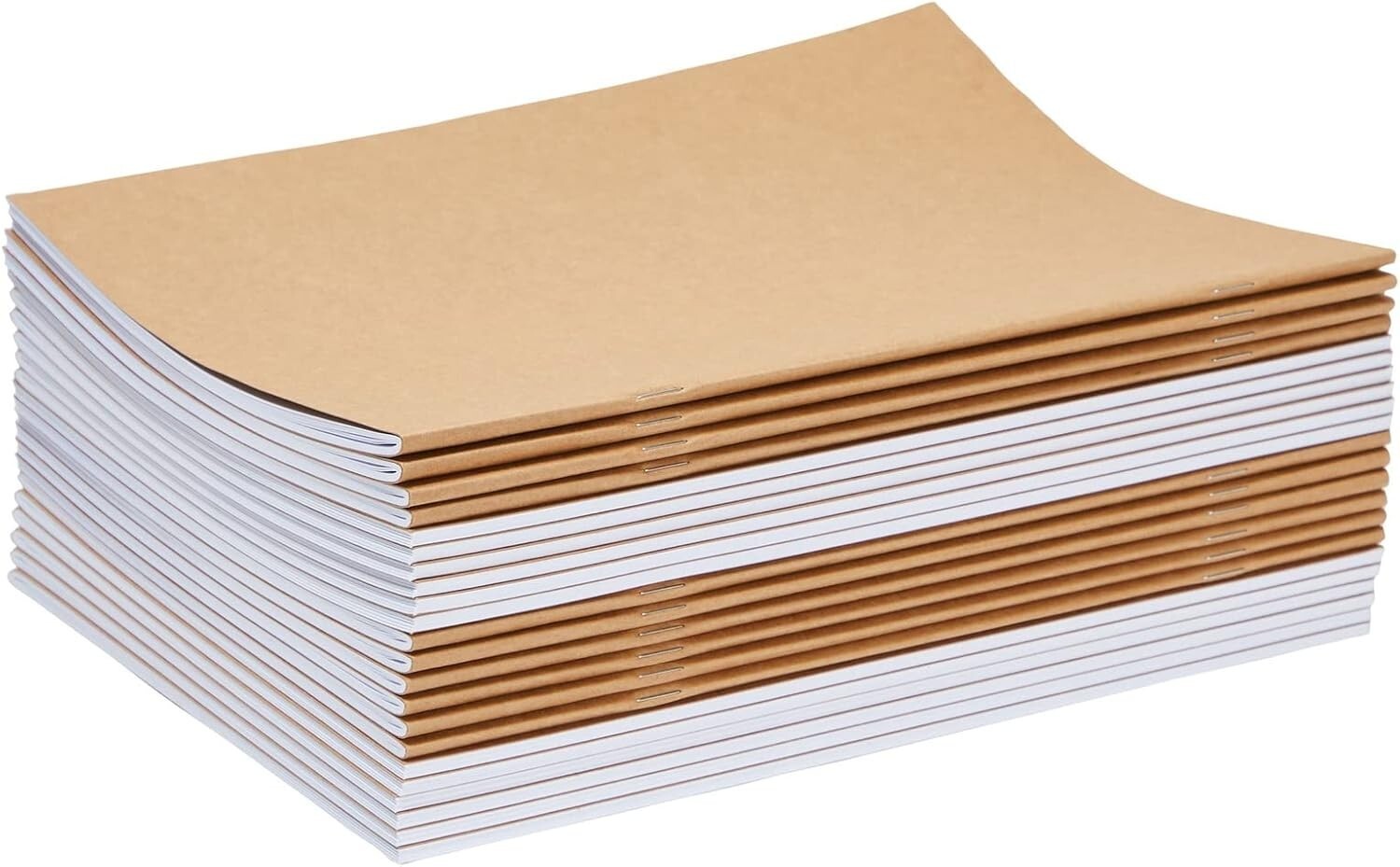 Bulk Pack of 24 Blank Notebooks | A4 Unlined Kraft Journals for Art & Writing