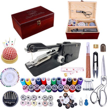 Load image into Gallery viewer, Elegant 153-Piece Mini Sewing Machine Kit in Stylish Wooden Box - Ideal Gift
