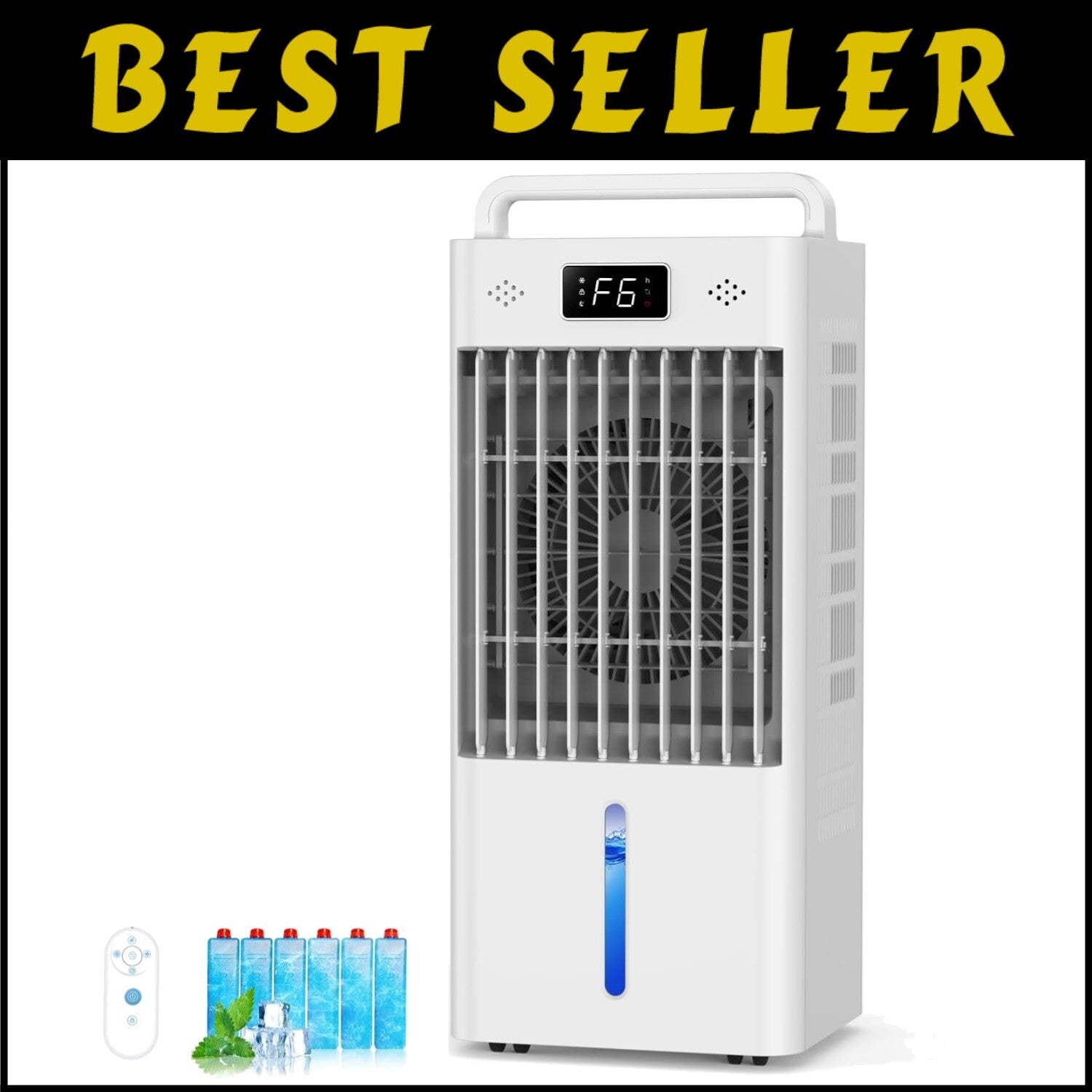 Quiet 3-Gal Evaporative Air Cooler with 6 Speeds – Perfect for Indoor Comfort