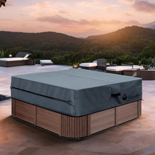 Load image into Gallery viewer, Customizable Dark Gray Hot Tub Cover - 600D Waterproof with Secure Lock Design