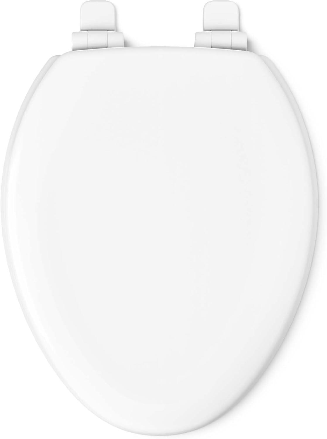 Durable White Elongated Toilet Seat with Quiet-Close Technology for Comfort