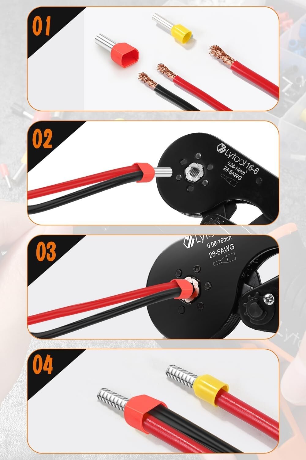 Precision Wire Ferrule Crimping Tool Kit - 1200 PCS Ferrule Connectors Included