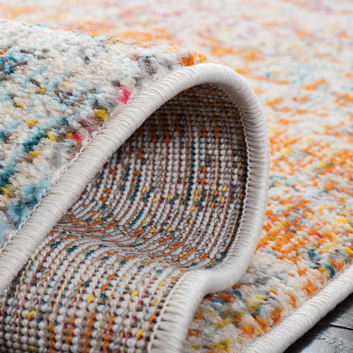 Kid & Pet-Friendly 9' x 12' Area Rug - Stain Resistant Modern Abstract Design