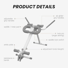 Load image into Gallery viewer, Space-Efficient 4-in-1 Fitness Equipment: Rowing, Ab Glider, Leg Press Machine