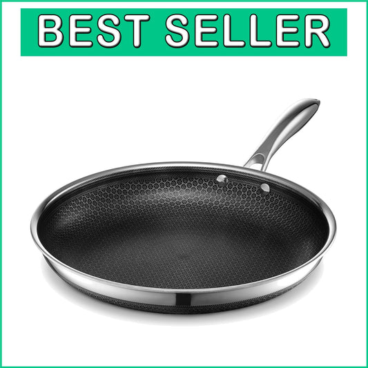 Durable Hybrid Nonstick Frying Pan - 12-Inch Induction-Ready Kitchen Essential