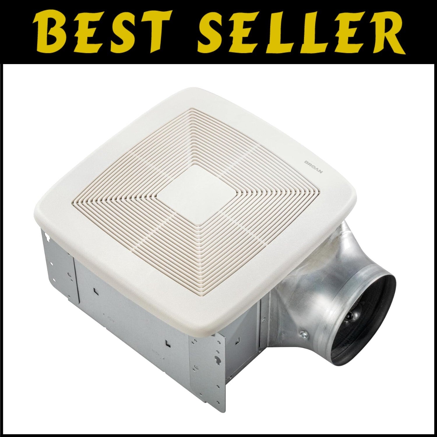 High Efficiency 80 CFM Ceiling Mount Bathroom Fan - Silent Operation 0.4 Sones