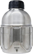 Load image into Gallery viewer, Durable Black Stainless Steel Canteen with Nesting Cup - Lightweight Cooking Set