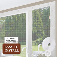 Load image into Gallery viewer, Weatherproof Magnetic Screen Door for Large Double Doors - White Polyester