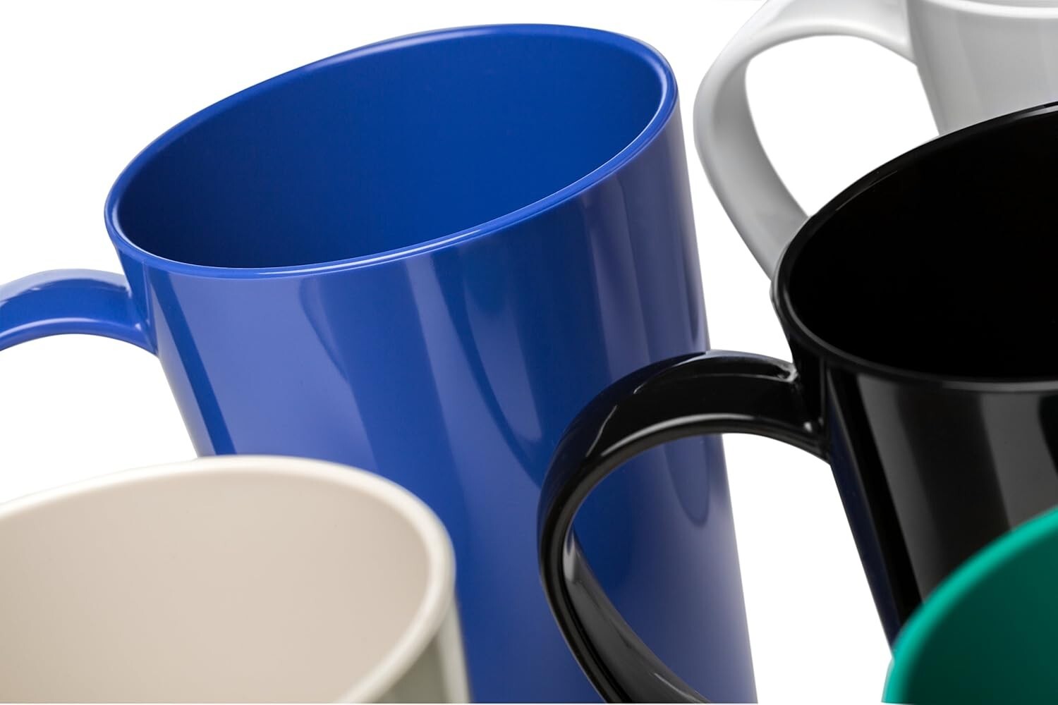 Durable White Tritan Coffee Mug, 8 oz with Easy Grip Handle - Home Essential