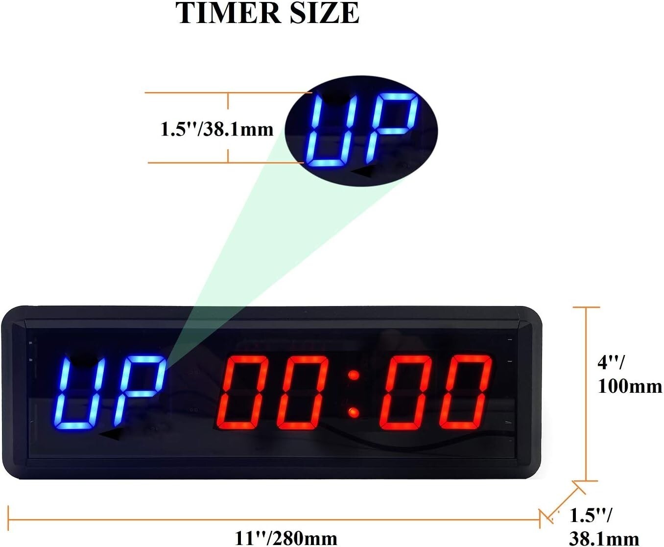 Durable LED Interval Stopwatch with Wireless Control for Effective Workouts
