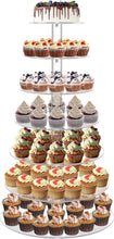 Load image into Gallery viewer, Elegant 7-Tier Acrylic Cupcake Stand - Clear Tower Display for Celebrations