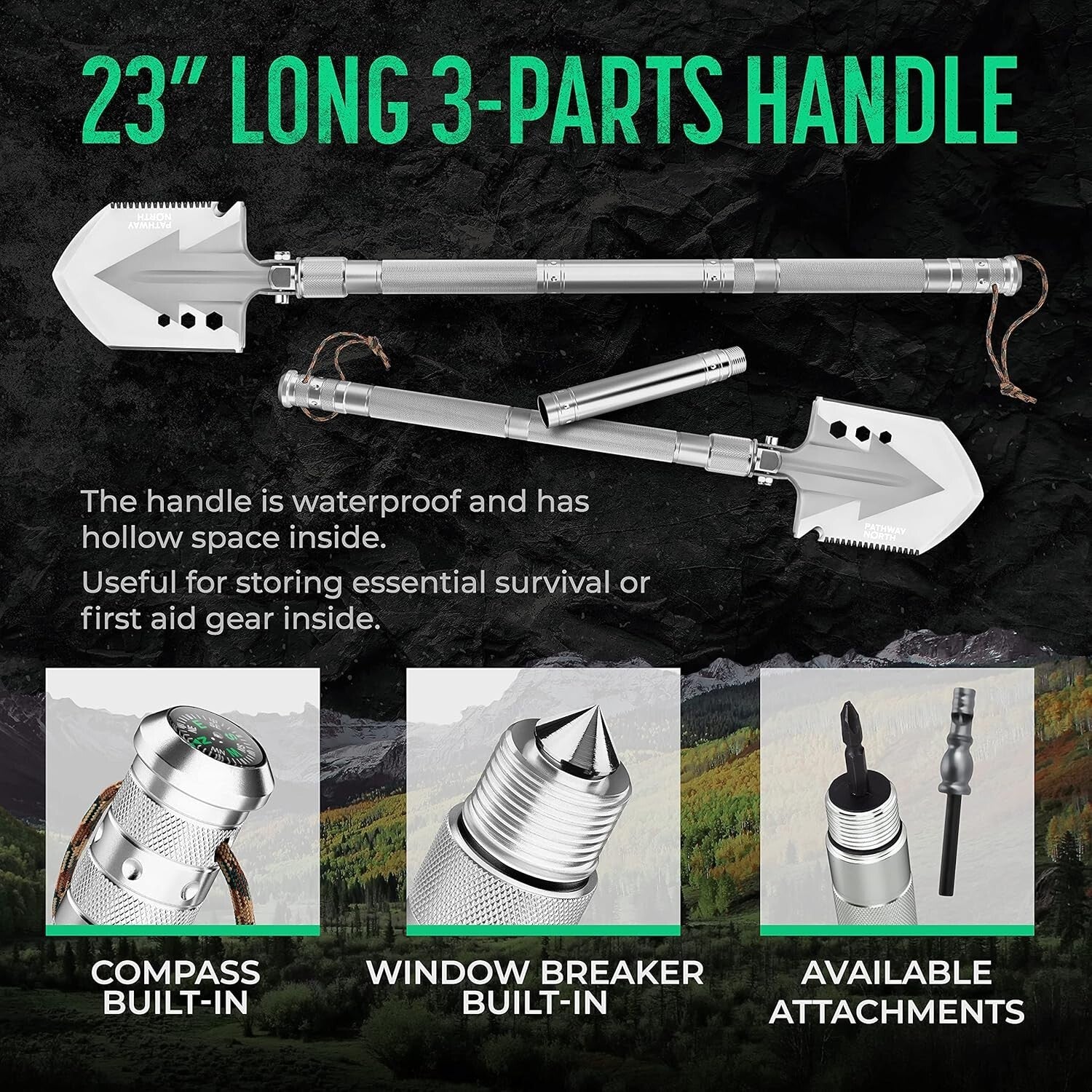 Ergonomic Stainless Steel Camping Axe and Foldable Shovel - Ultimate Outdoor Kit