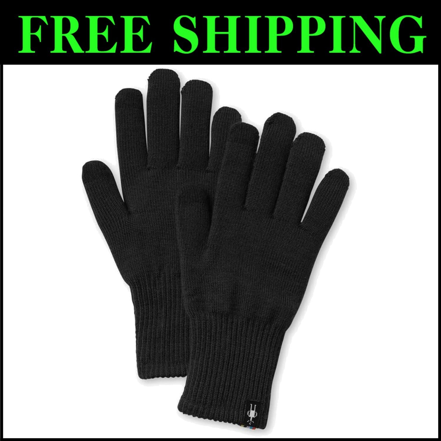 Warm and Versatile Men's Liner Gloves with Rib Knit Cuff - Machine Washable