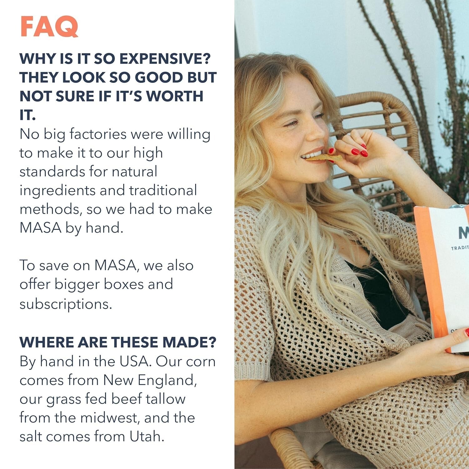 Naturally Grown Blue Corn Tortilla Chips with Sea Salt - 6 Pack of 5 Ounces