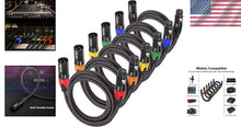 Load image into Gallery viewer, Premium Braided 3ft XLR Microphone Cables - 6 Pack with Color-Coded Connectors