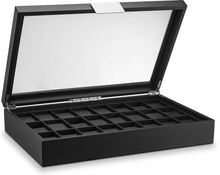 Load image into Gallery viewer, Stunning 24 Slot Watch Box with Glass Top - Modern Storage for Men’s Watches