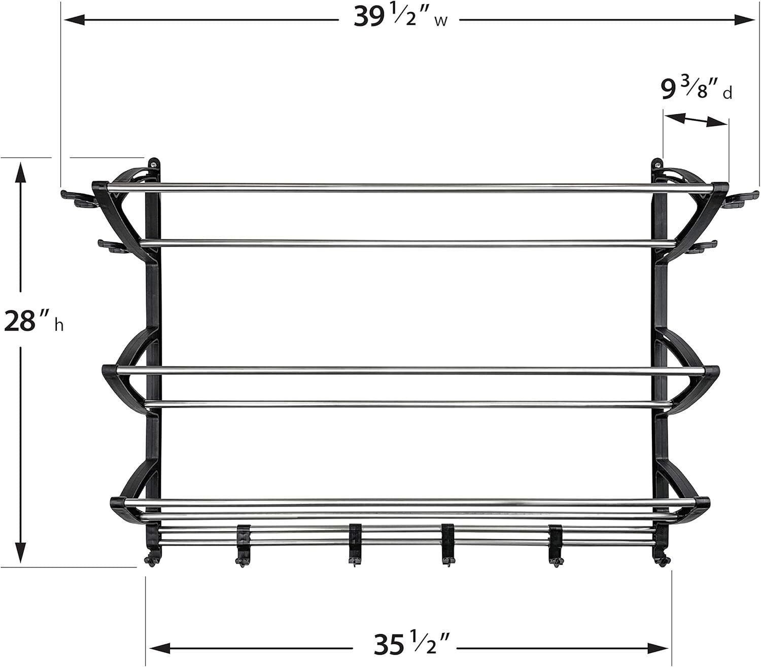Customizable Wall-Mount Sports Organizer: Stylish Garage Gear Storage with Hooks