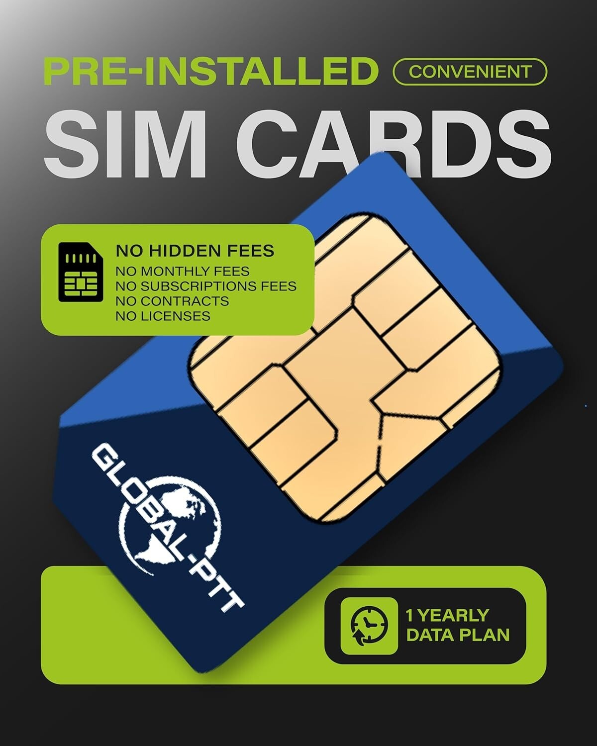 2-Pack Global Walkie Talkies - Push-to-Talk Cellular Radios with Unlimited Range