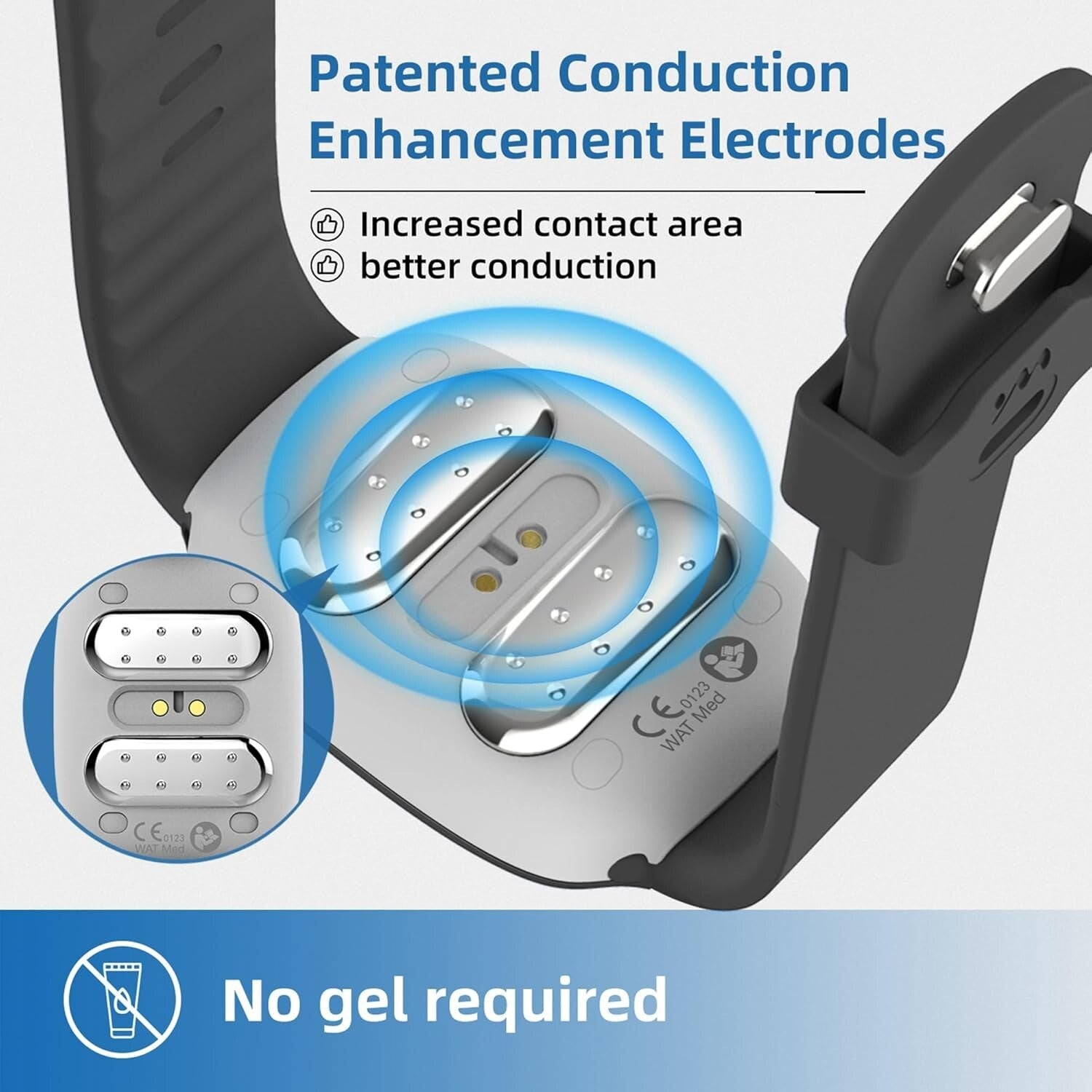 Rechargeable Adjustable Anti-Nausea Wristband for Morning and Motion Sickness